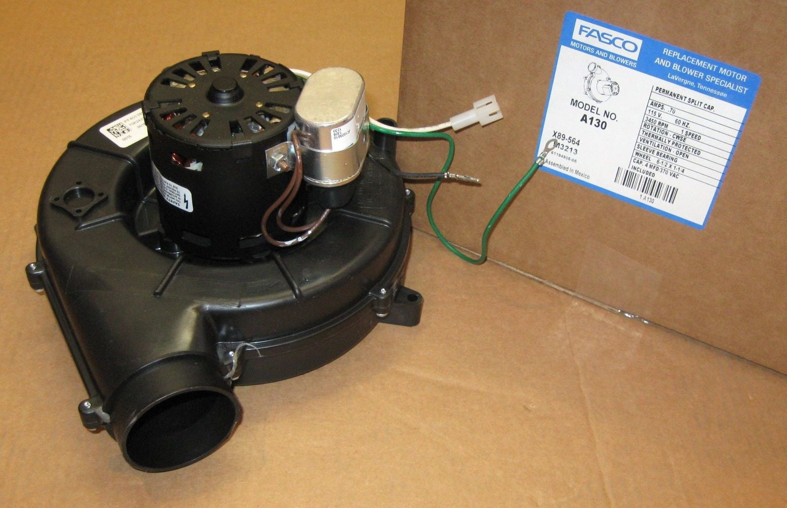 Fasco A130 Furnace Inducer Motor for D330757P035 70629064 70624538