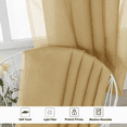 thumbnail image 4 of MKHILL Gold Sheer Curtains 120 Inches Long 2 Panels Set, Light Filtering Privacy for Living Room/Bedroom, Semi Transparent Voile Rod Pocket Window Treatment, Each 42" W x 120" L, 4 of 9