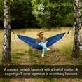 thumbnail image 6 of Tranquillo 600lb Capacity 2 Persons 2 Hammocks Included/Foldable Portable Hammocks with Stand, Tree Straps, Carry Bags for Garden Camping, Aegean, 6 of 9