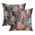 thumbnail image 1 of BSDHOME Pattern Owl Sitting Branches Modern Adorable Pillowcase Cushion Cases 20x20 inch Set of 2, 1 of 1