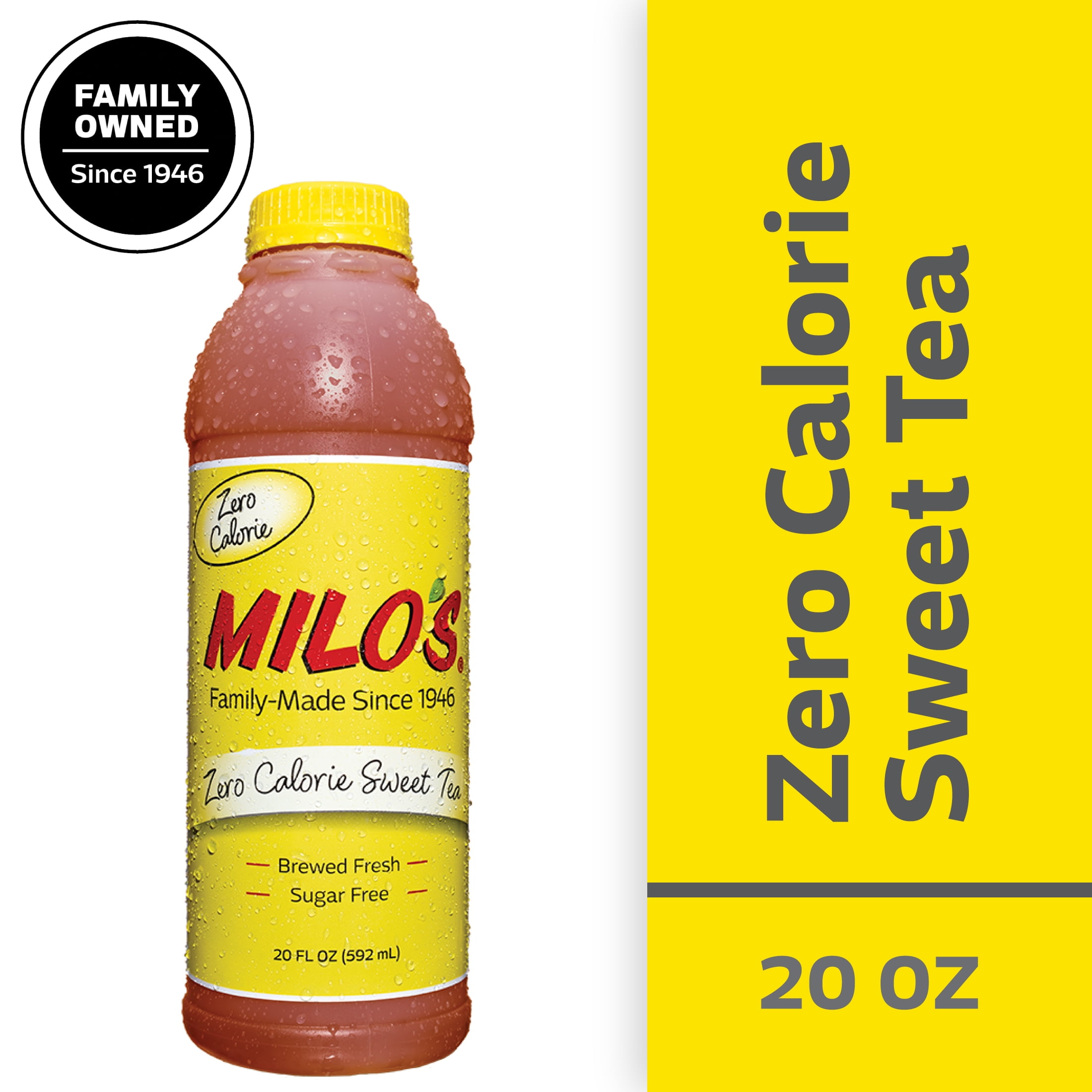 Milo's No Calorie Sweet Tea, 20oz Bottle, Pack of 6, Refreshing