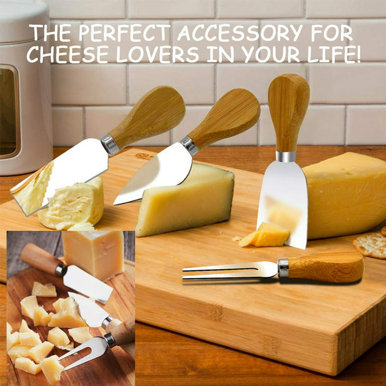 Acopa 4-Piece Stainless Steel Hard Cheese Knife Set