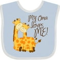 thumbnail image 3 of Inktastic My Oma Loves Me Boys or Girls Baby Bib, 3 of 4