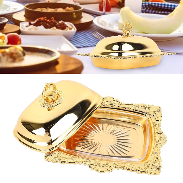 Plato De Mantequilla, Delicado Recipiente De Mantequilla Estilo Europeo Multifuncional Para Refrigerador Para Mesa De Restaurante