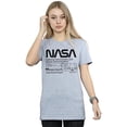 thumbnail image 2 of NASA T-Shirt Boyfriend Classique pour Femmes avec Navette Spatiale, 2 of 7