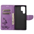 thumbnail image 4 of Allytech Wallet Case for Samsung Galaxy S22 Ultra 5G, Big Butterfly Embossed PU Leather Kickstand Flip Cover Shockproof Drop Protection Anti-scratch Wallet Cover for Samsung Galaxy S22 Ultra,Purple, 4 of 4