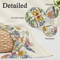 thumbnail image 3 of Colorful Flowers Long Body Pillow Covers, Spring PlantsWild Florals Herbs Soft Breathable Throw Pillow Cases with Invisible Zipper, Decorative Pillowcase Pillows Protectors for Sofa Bed Couch 20"x60", 3 of 9