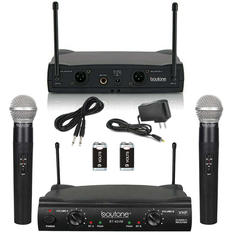 Wireless Vocal Microphone for Professional Cordless 4 Channel Handheld  Diversity