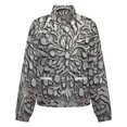 thumbnail image 5 of Jackets for Women Winter Coat Jackets Flannel Stand Collar Jacket(Stone Carved Floral Design,Size:S-4XL), 5 of 7