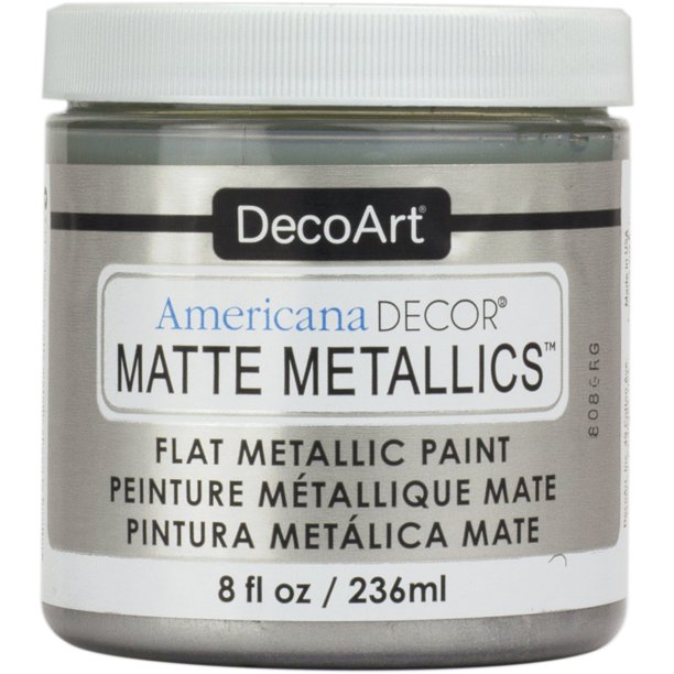 DecoArt Americana Decor Matte Metallic Paint, Silver