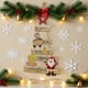 thumbnail image 5 of xihome Adorno colgante de muñeco de nieve de madera para puerta o pared en Navidad. Decoracin festiva navideña con veta de madera natural., 5 of 6