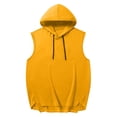 thumbnail image 5 of Men's Workout Hooded Tank Tops Sleeveless Gym Training Hoodies Bodybuilding Muscle Cut Off T Shirt with Drawstring, 5 of 6