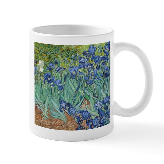 CafePress - Van Gogh Irises Mugs - 11 oz Ceramic Mug - Novelty Coffee Tea Cup