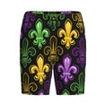 thumbnail image 4 of Fotbe Mardi Gras1 Pajama Shorts for Men, Men's Pajama Bottoms, Sleepwear,Short Pajama Pants-Large, 4 of 9