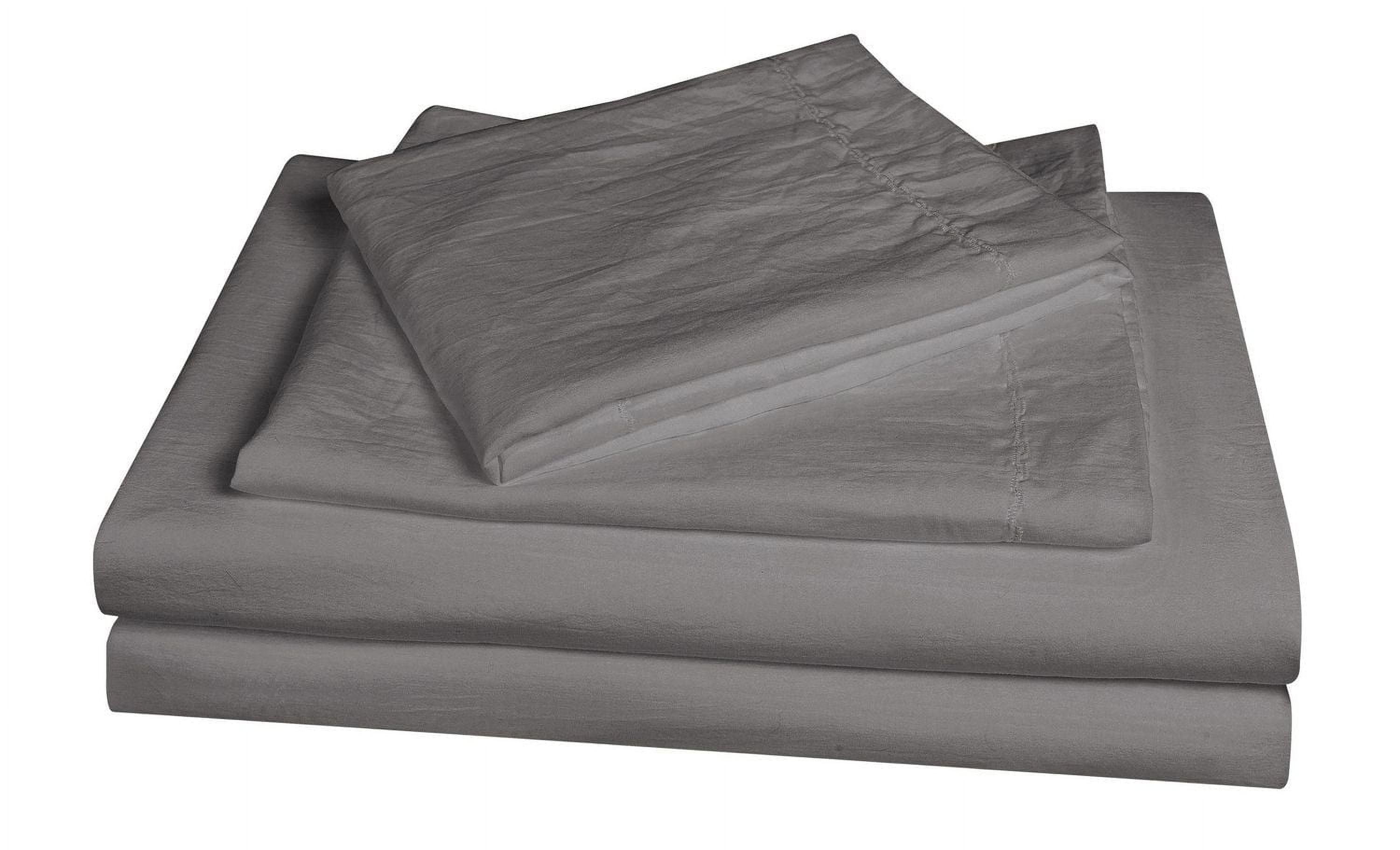 Natural Crinkle Fabric Ultra Soft Solid Duvet Cover Set