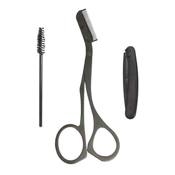 Eyebrow Shaping Scissors with Detachable Comb for Precise Trimming and Grooming Beauty Tool