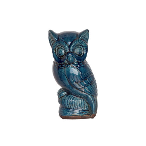 Gloss Red Urban Trends Ceramic Owl Figurine 