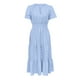 thumbnail image 5 of Vestido midi maxi informal de verano para mujer: vestido boho de playa con mangas cortas, cuello en V, cintura elástica y bolsillos - S-XXL, 5 of 5