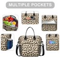 thumbnail image 2 of Brown and Beige Leopard Print Insulated Leakproof Lunch Box for Women, Large Lunch Bag for Tween Teen Adult, Loncheras Para Mujer for Work Beach Travel Picnic Camping, 2 of 6