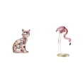 thumbnail image 1 of Estatua de gato, figura de escritorio, escultura de resina, adorno de flamenco, accesorio decorativo de mesa, acabado liso, adecuado para oficina,, 1 of 8