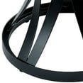 thumbnail image 2 of Benjara Glass Top End Table with Metal Ribbon Hourglass Style Base, Black, 2 of 5