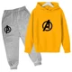 thumbnail image 4 of Sudadera y pantalón de primavera y otoño para niños, traje de 2 piezas, ropa para niño y niña, diseño estampado, sudadera con capucha, chándal informal, traje deportivo, 4 of 5