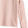 thumbnail image 5 of NORO ARK Girls Striped Mock Neck Long Sleeve Shirts (3-15) Soft Ribbed Knit Slim Basic Layering Fall Casual Acrylic Spandex Tees Pink Size 9, 5 of 6