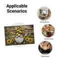 thumbnail image 5 of AMHNF Cute Gnome with Sunflowers and Bee Linen Table Mats Set of 4 12x18 inch for Home Kitchen Table Decor, 5 of 5