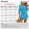 thumbnail image 2 of Almusen Beach Cover up for Women Bikini Swimsuit Bathing Suit Cover up Drawstring Shirt Dress, 2 of 5