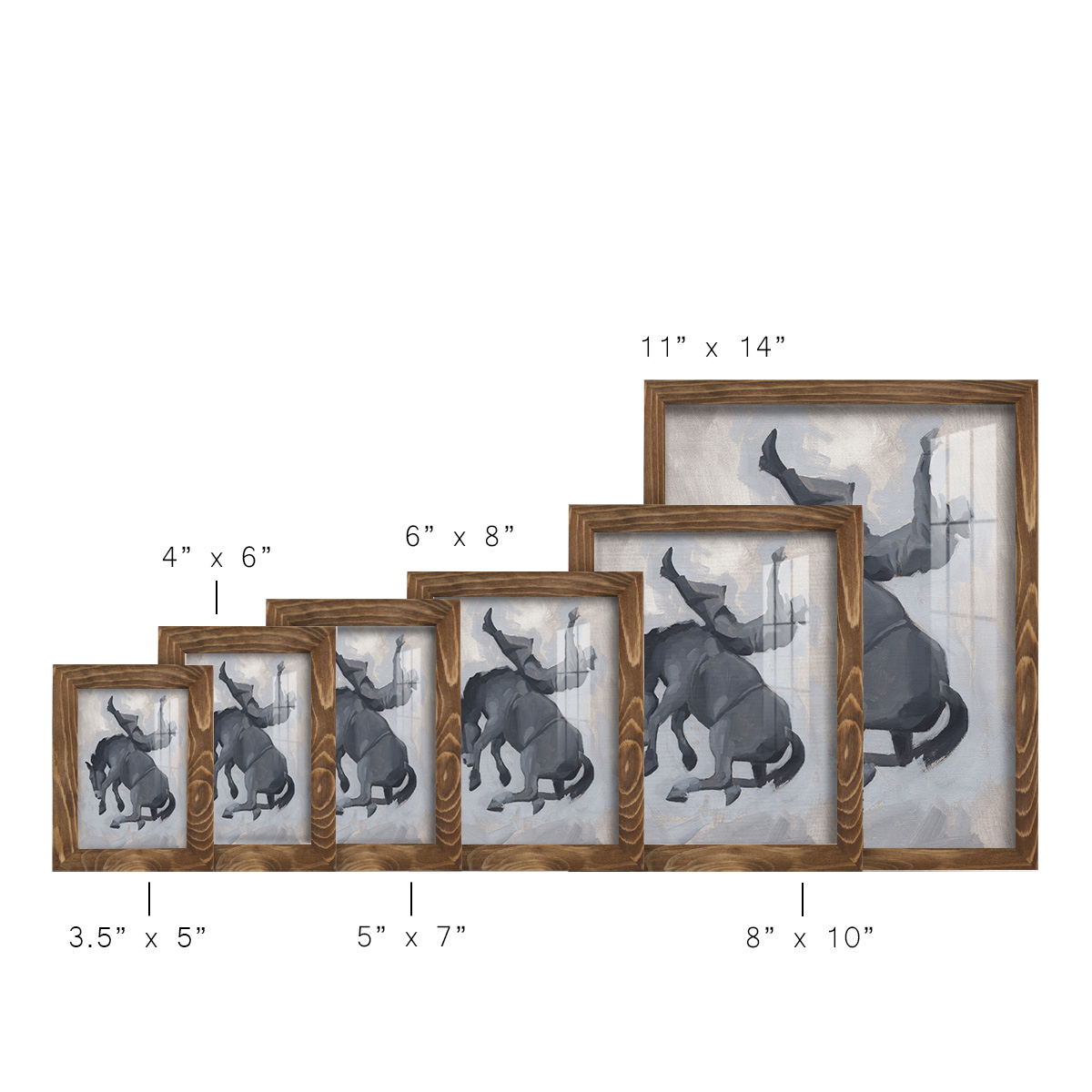 Getting Pitched II - Framed Print w/glass - Walnut