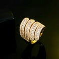 thumbnail image 6 of Luxury Dubai Gold Cubic Zirconia Big Resizable Ring for Brides Wedding Banquet, 6 of 6