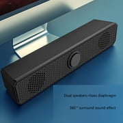 USB Powered Sound with Subwoofer, Sound for PC, Desktop Computer, Laptops Black