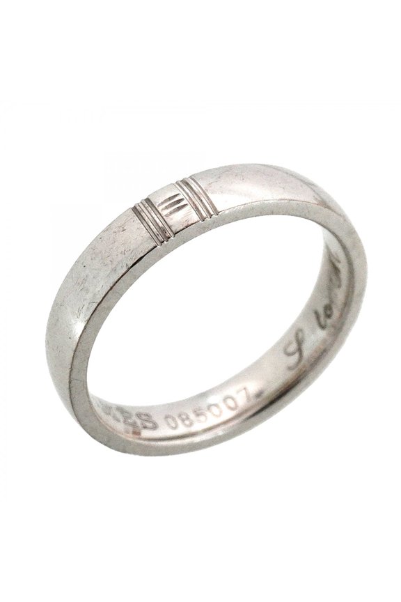Pre-Owned Hermes Alliance Kelly Ring, 18K White Gold, Size 44, Women's