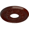 thumbnail image 3 of Ekena Millwork 11 3/8"OD x 3 5/8"ID x 7/8"P Palmetto Ceiling Medallion (Fits Canopies up to 4 1/2"), Hand-Painted Brushed Mahogany, 3 of 7