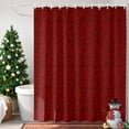 thumbnail image 4 of Shower Curtains Sets for Bathroom Decor Traditional Swirling Floral Seamless Design Waterproof Bathroom Curtain with Hooks, Christmas Red for Bathroom Decor,36x72IN, 4 of 9