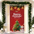 thumbnail image 6 of Christmas Door Decoration under $5! kkbbma Christmas Door Cover Decoration, Fabric Door Hanging for Holiday, Merry Christmas Door Decor, Winter Party Tapestry, Seasonal Front Door Wrap, 6 of 9