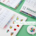 thumbnail image 5 of 12 Color Ink Pens Retractable Water Base Quick-Dry Ink 0.6mm Fiber Pen Tip Gift Scrapbooks Tool Journaling Writing Art Painting Birthday Card, 5 of 5