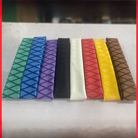 Badminton racket pattern Heat Shrinkable tube yellow non-slip handle pattern tube black color fishing rod heat shrinkable sleeve