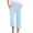 Light Blue, variant on Lindreshi Womens Plus Size Capris Fashion Womens Casual Color Elastic Loose Pants Straight Wide Leg Trousers with Pocket