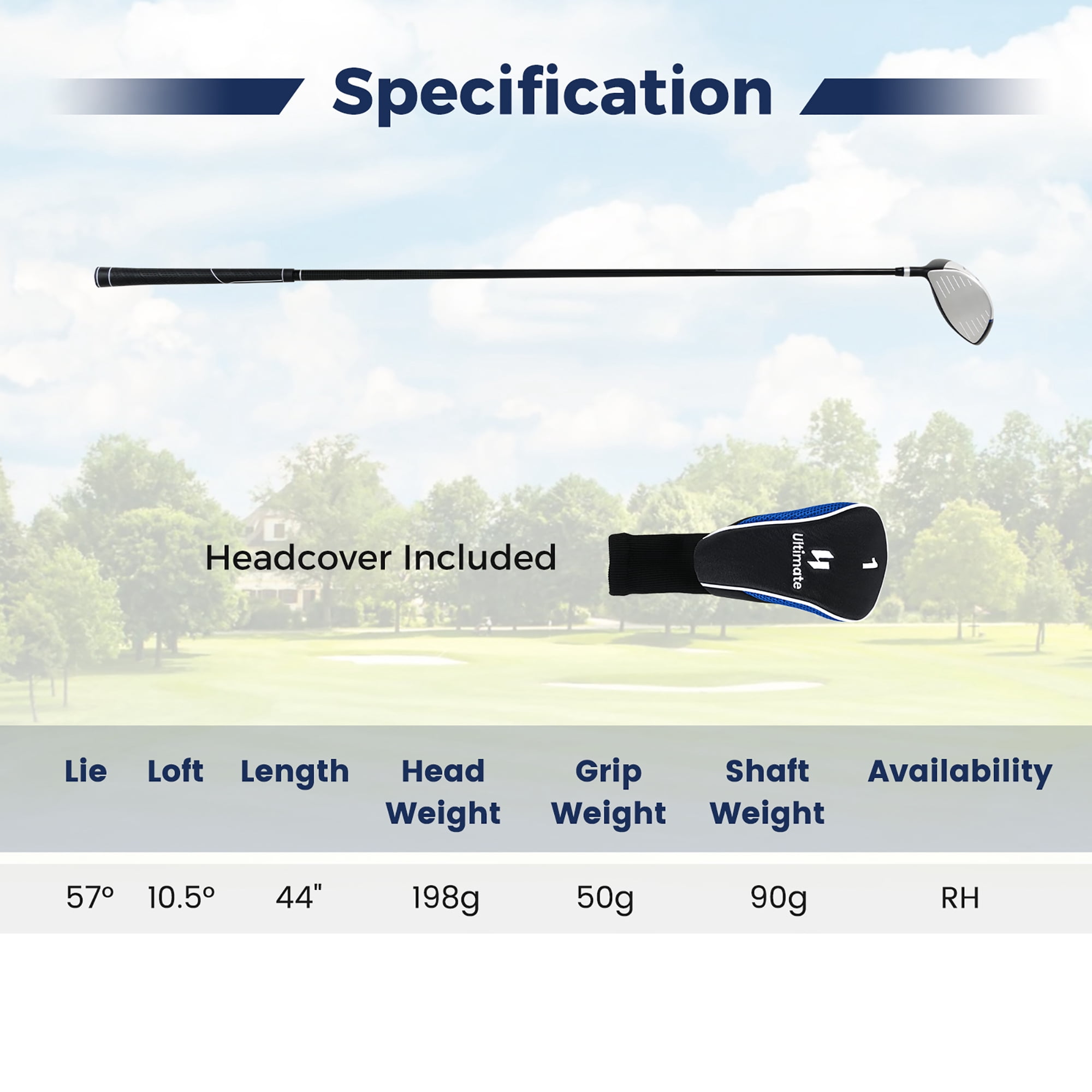 Gymax Driver Golf Club for Men 460CC 10.5° Individual Golf Driver w/ Graphite Shaft