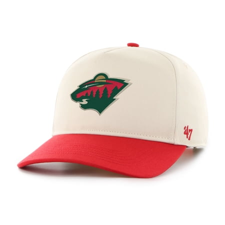 Men s 47 Cream/Red Minnesota Wild Logo Hitch Adjustable Hat
