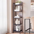 thumbnail image 4 of Bookcase Bookshelf Narrow Book Shelf Industrial Corner Shelf Storage Organizer Slim Shelving Unit for Home Office Living Room Bedroom Kitchen Rustic and BCB, 4 of 4