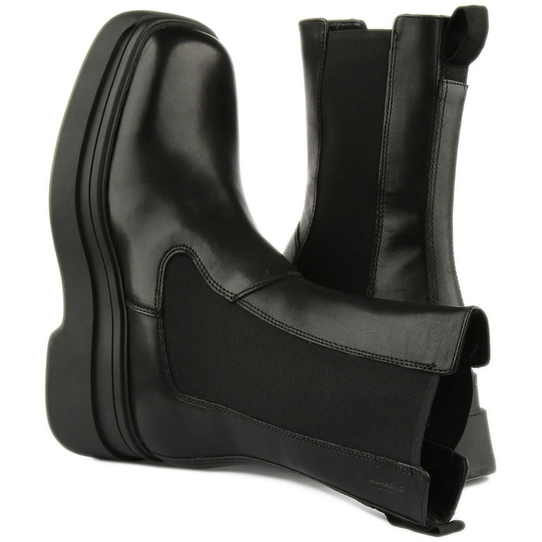 Black leather Chelsea boots for women Carla - Total comfort