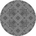 thumbnail image 1 of Ahgly Company Indoor Round Patterned Carbon Gray Area Rugs, 8' Round, 1 of 6