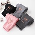 thumbnail image 2 of Liyamei Girls Lined Leggings with Embroidered Rabbit Design for Winter Warm Wear Size 2-7 Years, 2 of 5