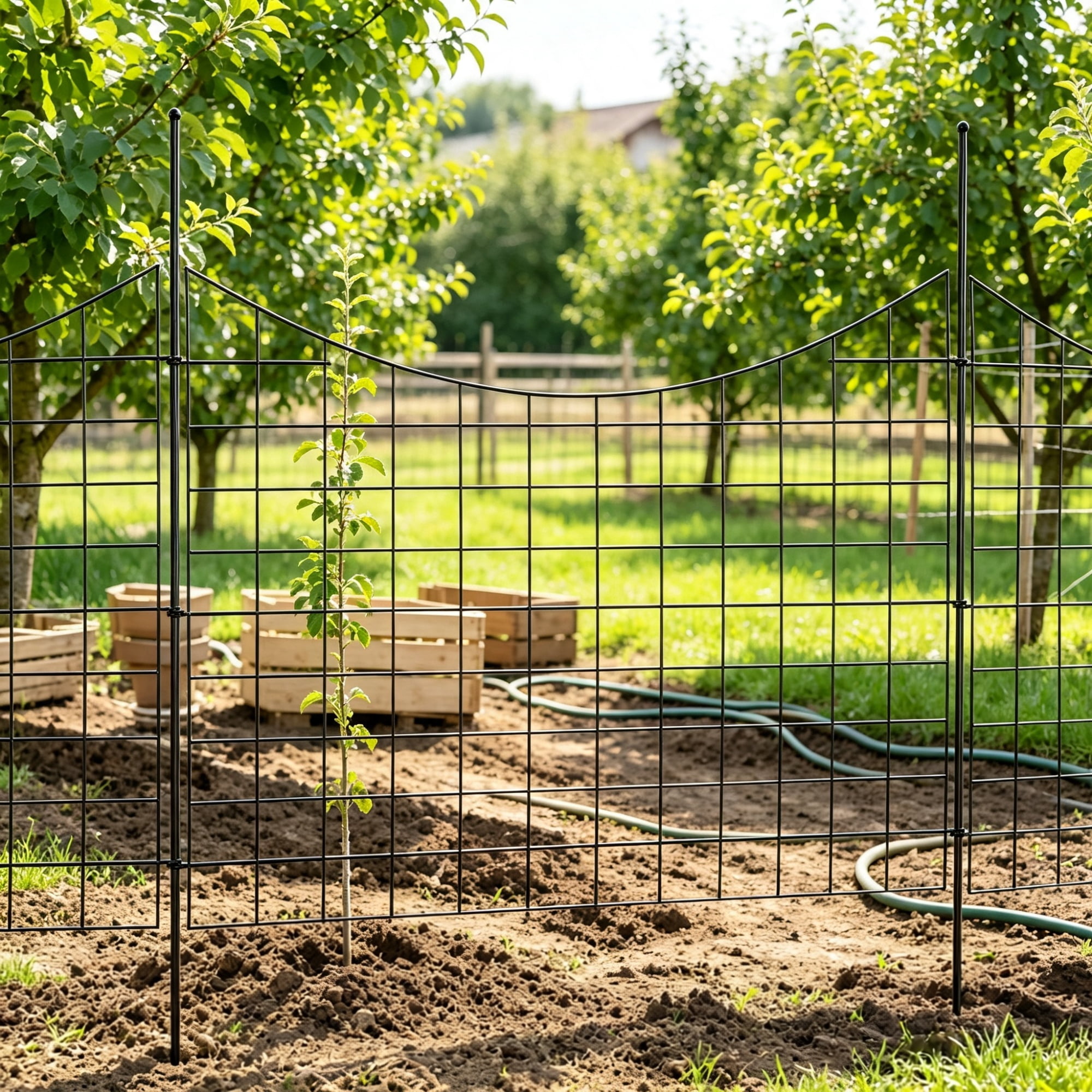 5-Pack Metal Garden Fence (36.6" x 29.5"), Animal Barrier & Dog Fence