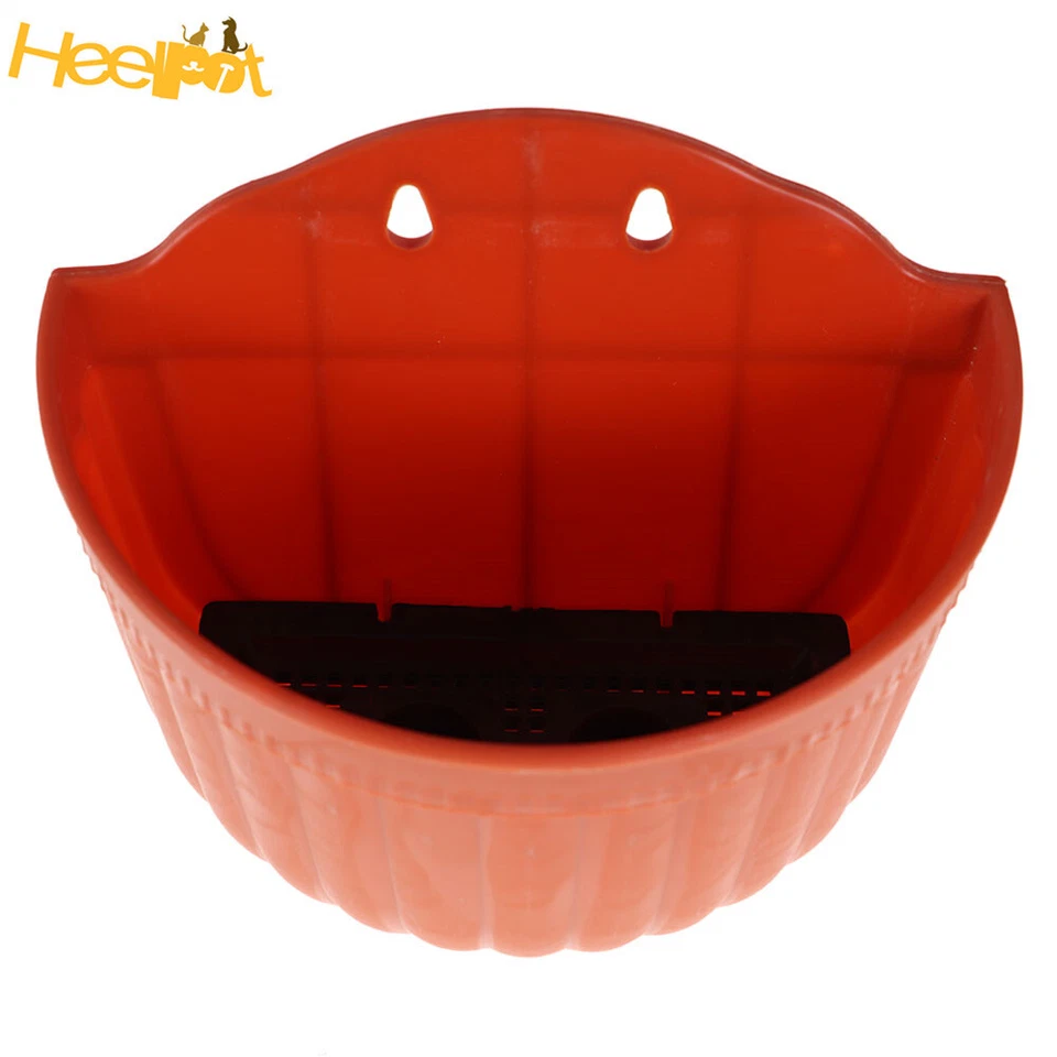 KLYNE - 4 Pack Brick Red Round Plant Flower Pots Wall Hanging Planter And Accessories