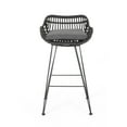 Endicott Lucrezia Wicker 30" Patio Bar Stool with Cushion, Cushion(s