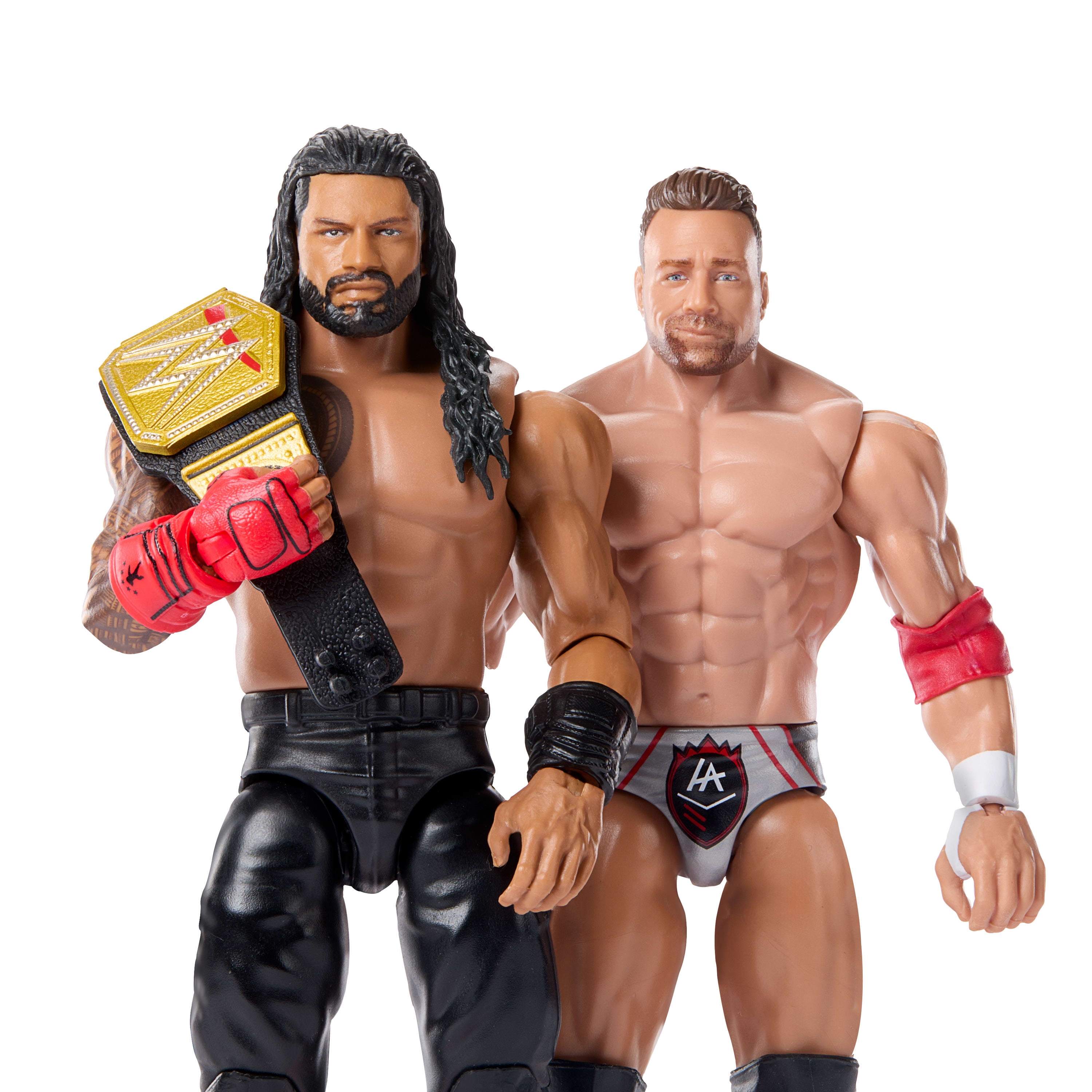 WWE Main Event Showdown Roman Reigns vs LA Knight Action Figures Set, Series #21 6-inch Collectibles