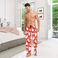thumbnail image 6 of FORMRS Mens Pajama Pants with Pockets Cotton Sleepwear Lounge Bottoms Sizes S-2XL, Orange Cartoon Ghost Pattern, 6 of 7
